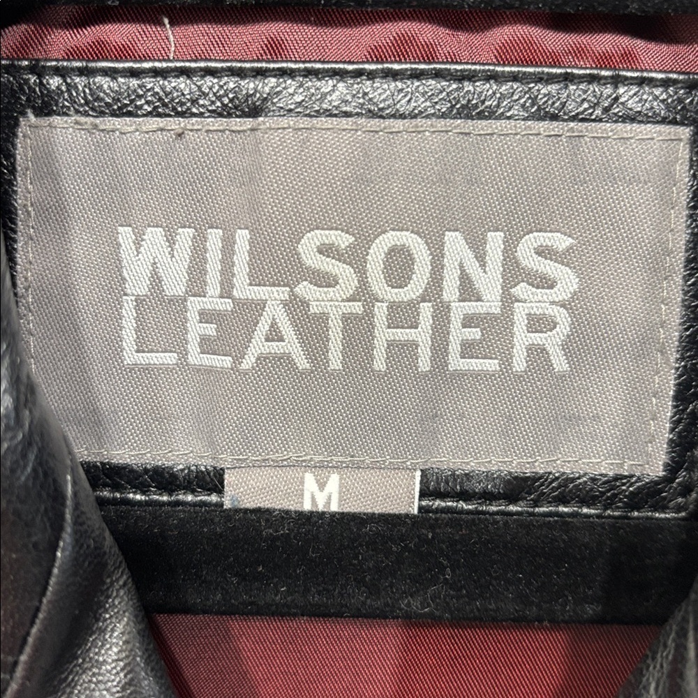 Wilson Leather Double Breasted Leather Jacket Black Medium - Picture 9 of 14